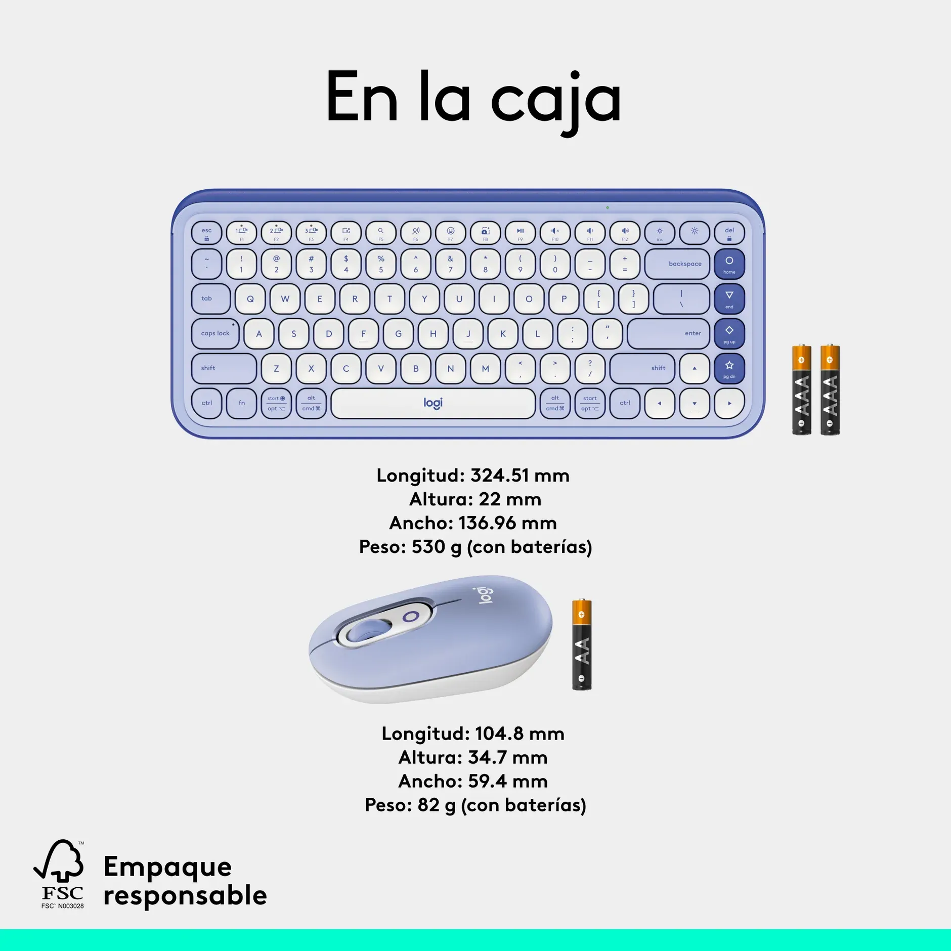 COMBO TECLADO MOUSE LOGITECH POP ICON INALAMBRICO NEGRO, vista 6